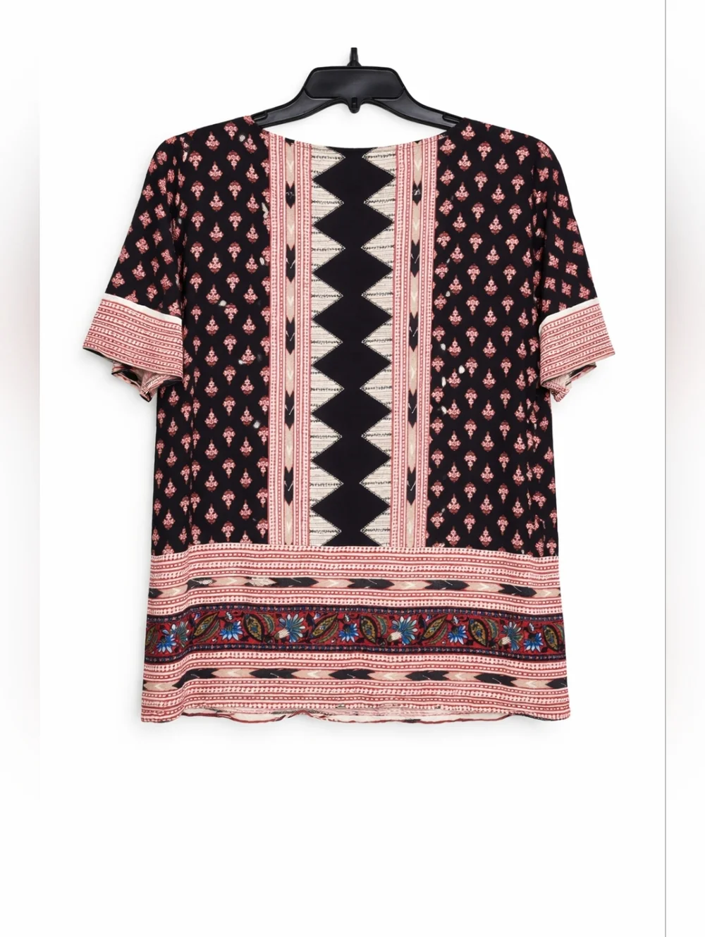 Lucky Brand Plus Size Geometric Print Short Sleeve Top Size 3X - Picture 4 of 5